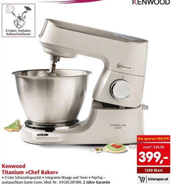 Interspar KENWOOD Titanium >>Chef Baker<< 1200 Watt Angebot