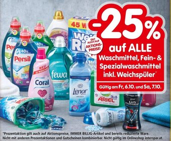 Interspar auf ALLE Waschmittel, Fein- & Spezialwaschmittel inkl. Weichspüler Angebot