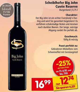 Interspar Scheiblhofer Big John Cuvée Reserve Angebot