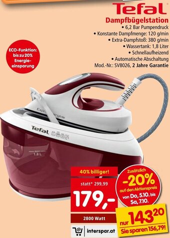 Interspar Tefal Dampfbügelstation Angebot