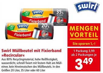 Interspar Swirl Müllbeutel mit Fixierband >>Recircular<<< Angebot