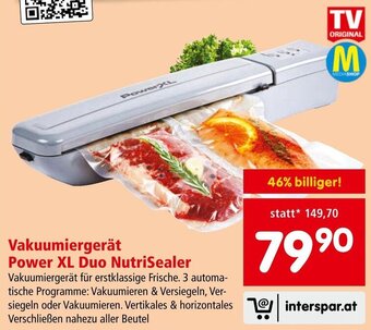 Interspar Vakuumiergerät Power XL Duo NutriSealer Angebot