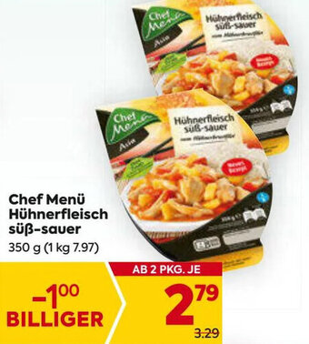 Billa Chef Menü Hühnerfleisch süß-sauer 350 g Angebot
