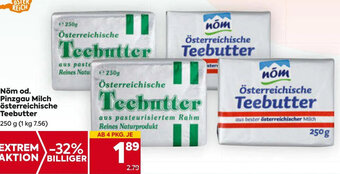 Billa Nöm od. Pinzgau Milch österreichische Teebutter 250 g Angebot