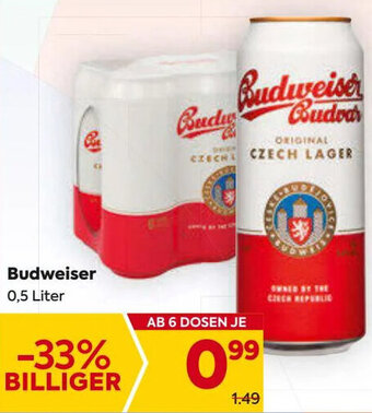 Billa Budweiser 0,5 Liter Angebot