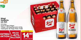 Billa Stiegl Goldbräu od. Hell 0,5 Liter, Angebot