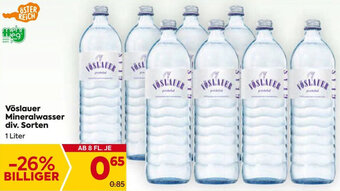 Billa Vöslauer Mineralwasser div. Sorten 1 Liter Angebot