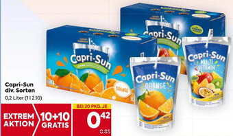 Billa Capri-Sun div. Sorten 0,2 Liter Angebot