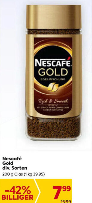 Billa Nescafé Gold div. Sorten 200g Angebot