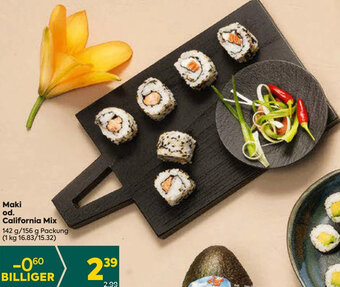 Billa Maki od. California Mix 142 g/156 g Angebot