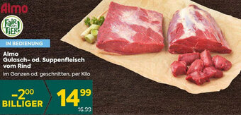 Billa Almo Gulasch- od. Suppenfleisch vom Rind Angebot