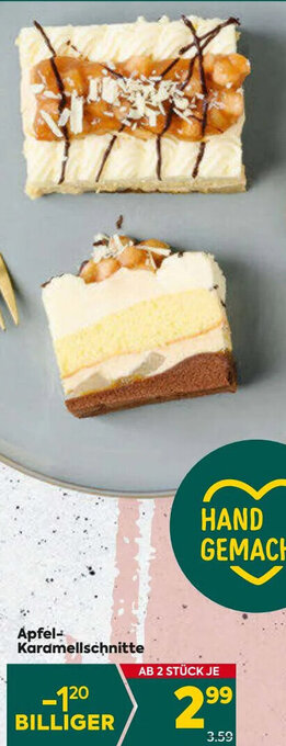 Billa Apfel- Karamellschnitte Angebot