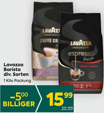 Billa Lavazza Barista div. Sorten 1 Kilo Packung Angebot