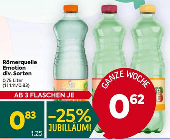 Billa Römerquelle Emotion div. Sorten 0,75 Liter Angebot