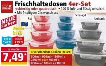 Norma Frischhaltedosen 4er-Set Angebot