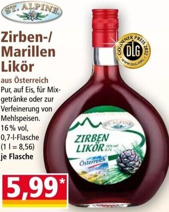 Norma Zirben-/ Marillen Likör Angebot