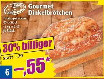 Norma Goldblume Gourmet Dinkelbrötchen Angebot