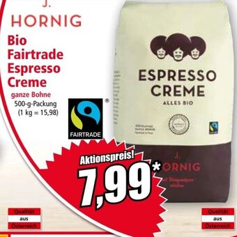Norma J. HORNIG Bio Fairtrade Espresso Creme 500g Angebot