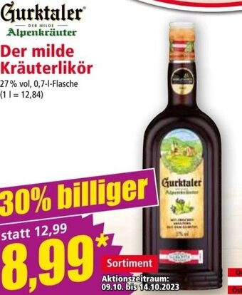 Norma Gurktaler Alpenkräuter Der milde Kräuterlikör Angebot