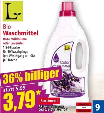 Norma Bio- Waschmittel Angebot