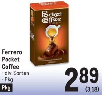Metro Ferrero Pocket Coffee - div. Sorten Pkg Angebot
