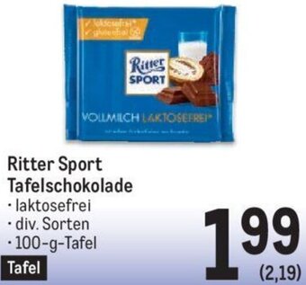 Metro Ritter Sport Tafelschokolade . 100-g-Tafel Angebot
