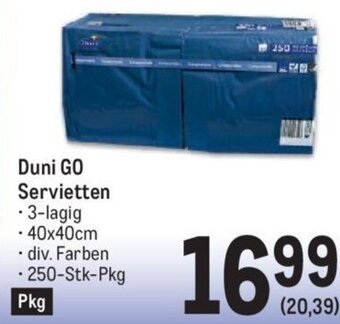 Metro Duni GO Servietten - 250-Stk-Pkg Angebot