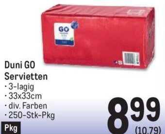 Metro Duni GO Servietten • 250-Stk-Pkg Angebot
