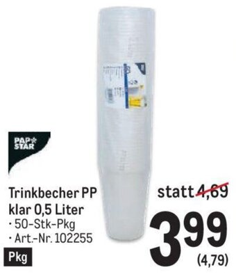 Metro Trinkbecher PP klar 0,5 Liter Angebot