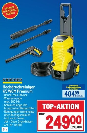 Metro KARCHER Hochdruckreiniger K5 WCM Premium Angebot