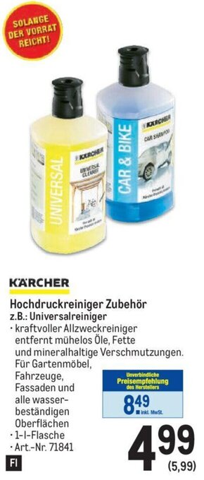 Metro KÄRCHER Hochdruckreiniger Zubehör z.B.: Universalreiniger Angebot