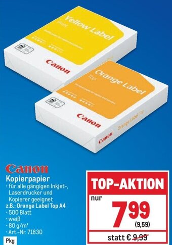 Metro Canon Kopierpapier Angebot