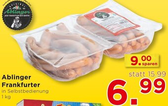 Unimarkt Ablinger Frankfurter in Selbstbedienung 1 kg Angebot