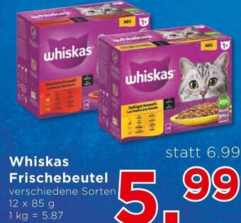 Unimarkt Whiskas Frischebeutel verschiedene Sorten 12 x 85 g Angebot