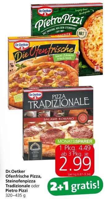 Spar Die ofenfrische pizza Angebot