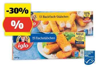 Hofer Iglo msc fischstäbchen, 364 g/450 g Angebot