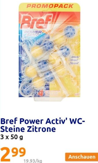 Action Bref Power Activ' WC-Steine Zitrone 3 x 50 g Angebot