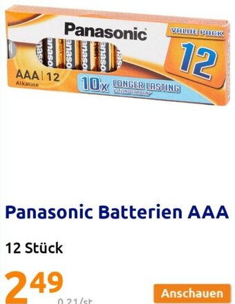 Action Panasonic Batterien AAA 12 Stück Angebot