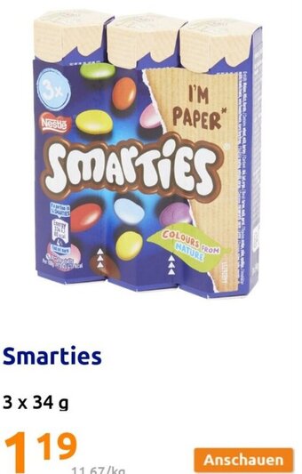 Action Smarties 3 x 34 g Angebot