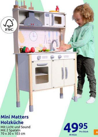Action Mini Matters Holzküche Angebot