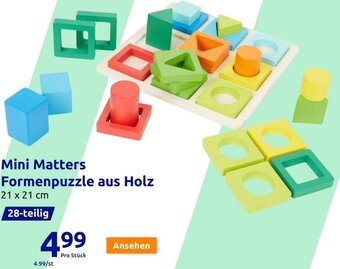 Action Mini Matters Formenpuzzle aus Holz 21 x 21 cm Angebot
