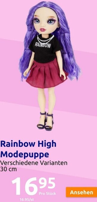 Action Rainbow High Modepuppe Verschiedene Varianten 30 cm Angebot