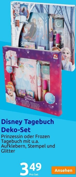 Action Disney Tagebuch Deko-Set Angebot