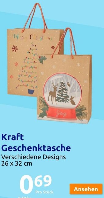 Action Kraft Geschenktasche Verschiedene Designs 26 x 32 cm Angebot