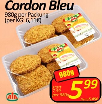 Wurstico Cordon Bleu 980g per Packung Angebot