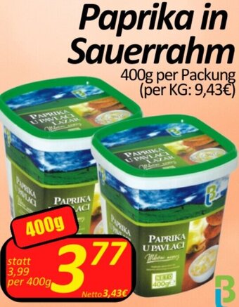 Wurstico Paprika in Sauerrahm 400g per Packung Angebot