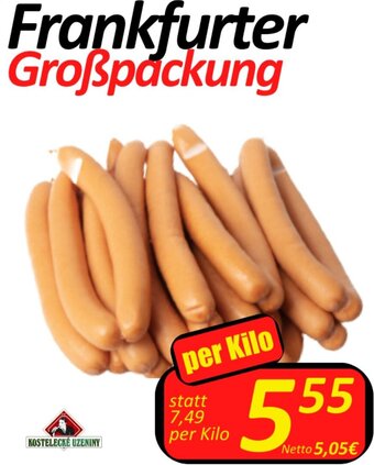 Wurstico Frankfurter Großpackung per Kilo Angebot