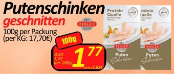 Wurstico Putenschinken geschnitten 100 g Angebot
