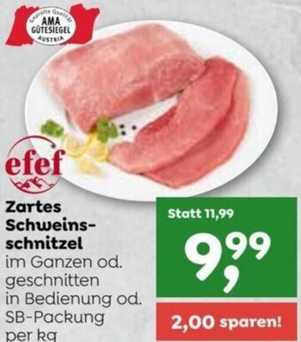 ADEG Zartes Schweins- schnitzel per kg Angebot