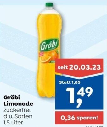 ADEG Gröbi Limonade zuckerfrei diu. Sorten 1,5 Liter Angebot